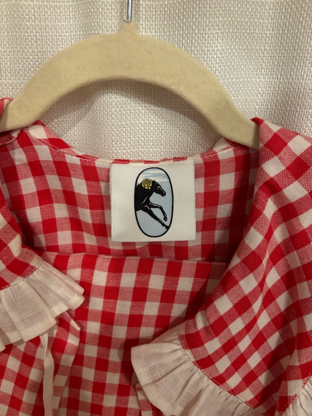 Sleeper red gingham linen set size Small - Picture 9 of 9